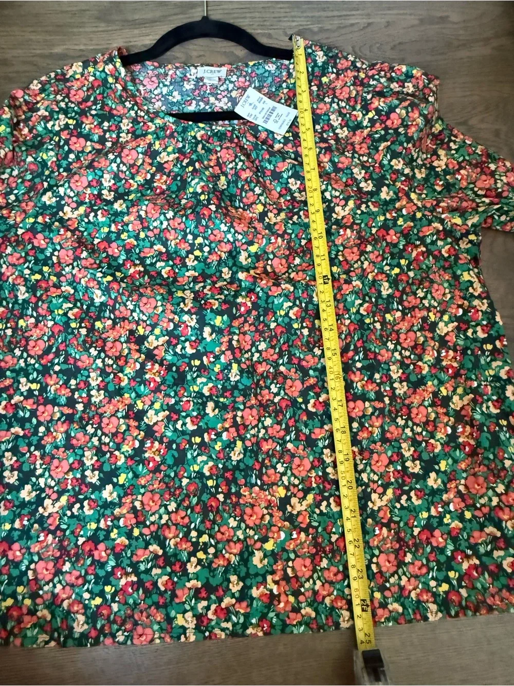 NWT J.Crew Multicolor Long Sleeve Blouse. Size L.
